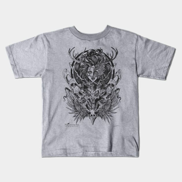 Goddess Of The Night Kids T-Shirt by Nightfrost